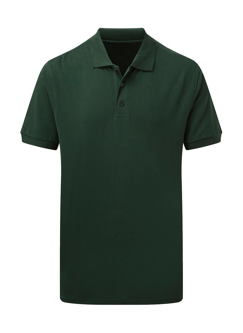 Men's Cotton Polo in Farbe Bottle Green