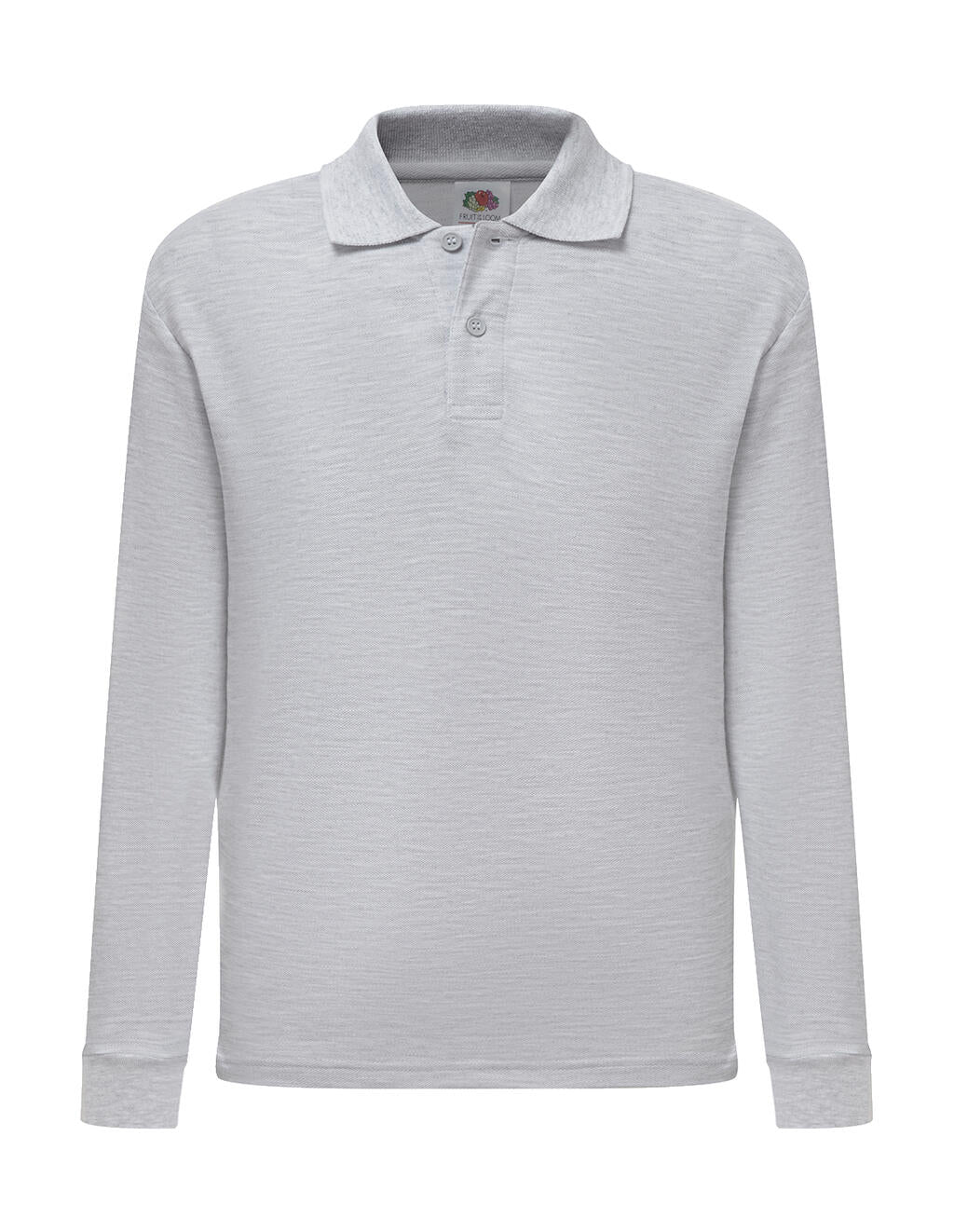 Kids' 65/35 Long Sleeve Polo in Farbe Heather Grey