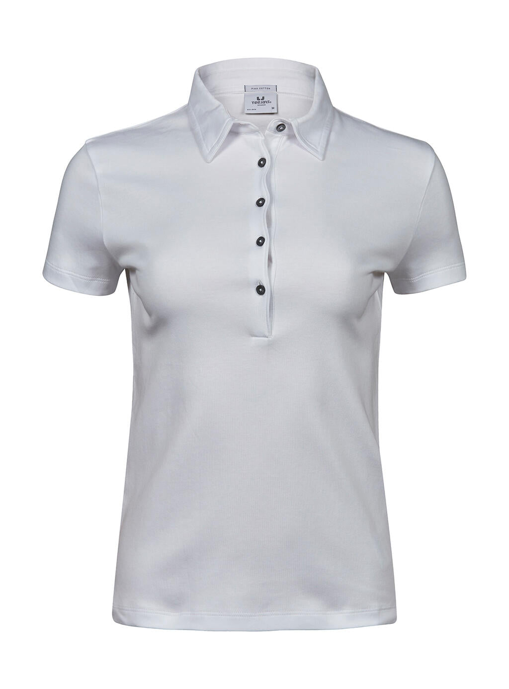 Ladies' Pima Cotton Polo in Farbe White