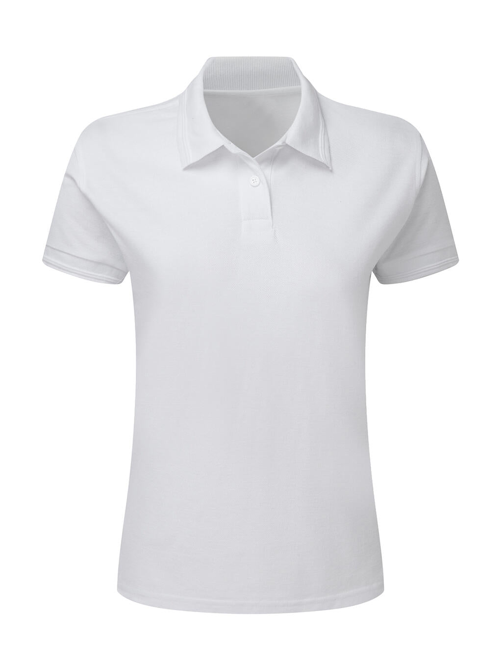 Ladies' Poly Cotton Polo in Farbe White