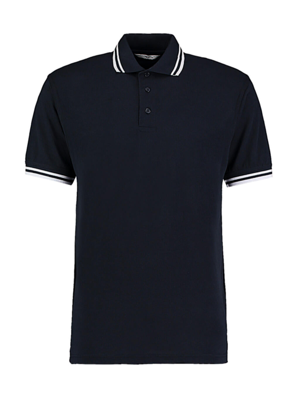 Classic Fit Tipped Collar Polo in Farbe Navy/White