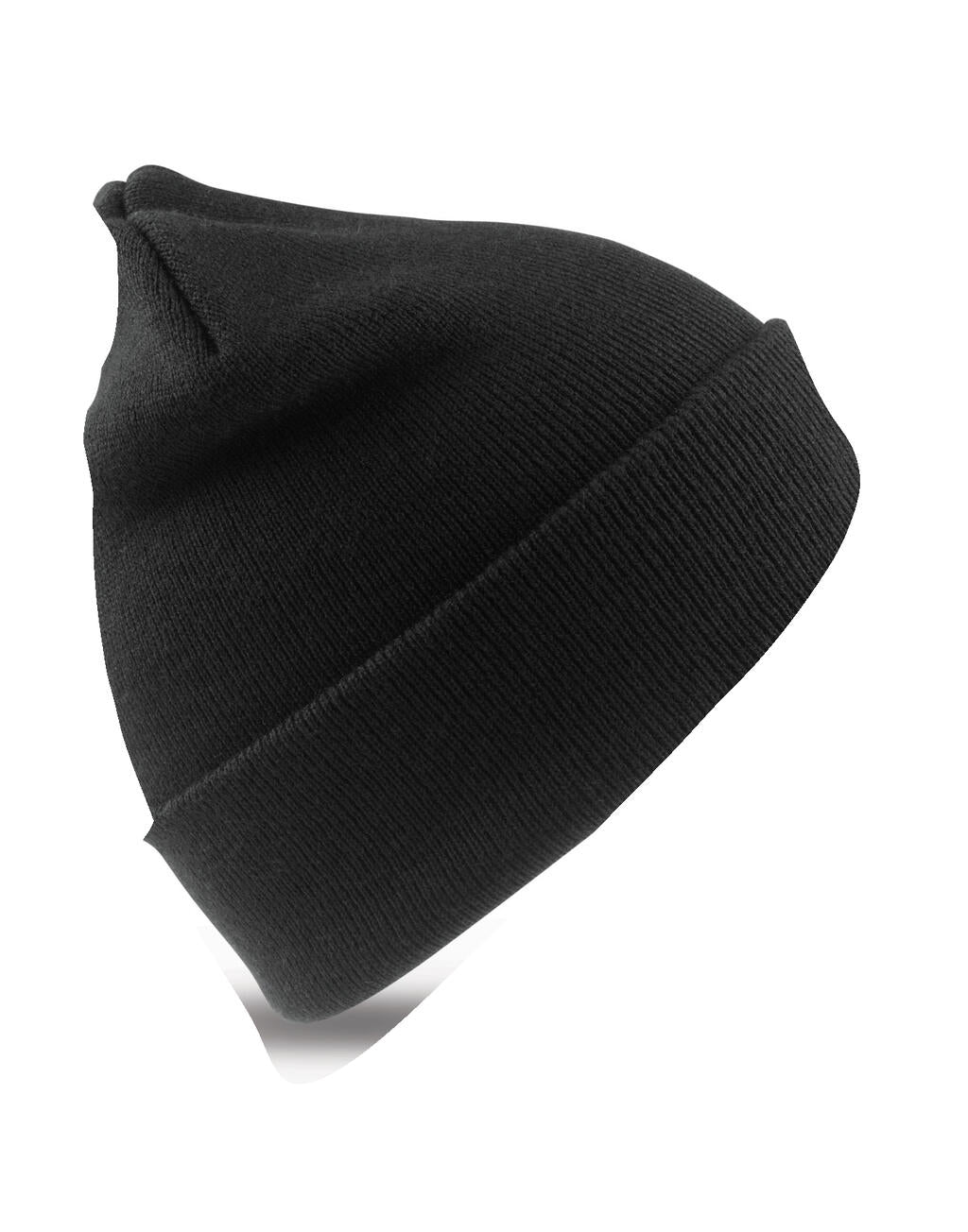 Recycled Woolly Ski Hat in Farbe Black