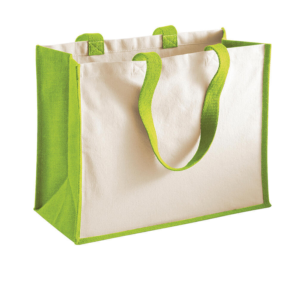 Printers' Jute Classic Shopper in Farbe Apple Green