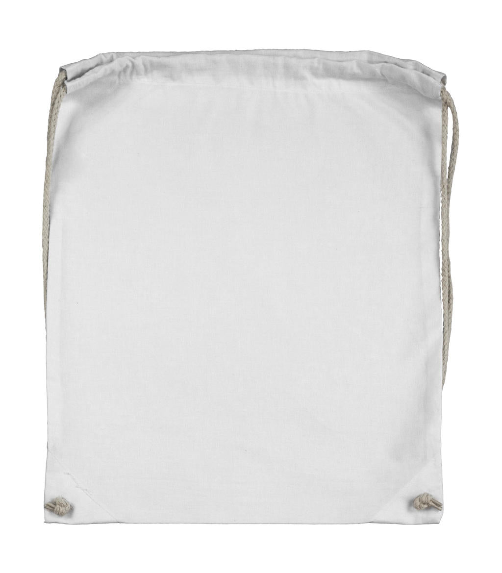 Cotton Drawstring Backpack in Farbe Snowwhite