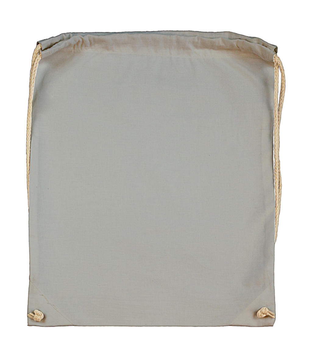 Cotton Drawstring Backpack in Farbe Light Grey