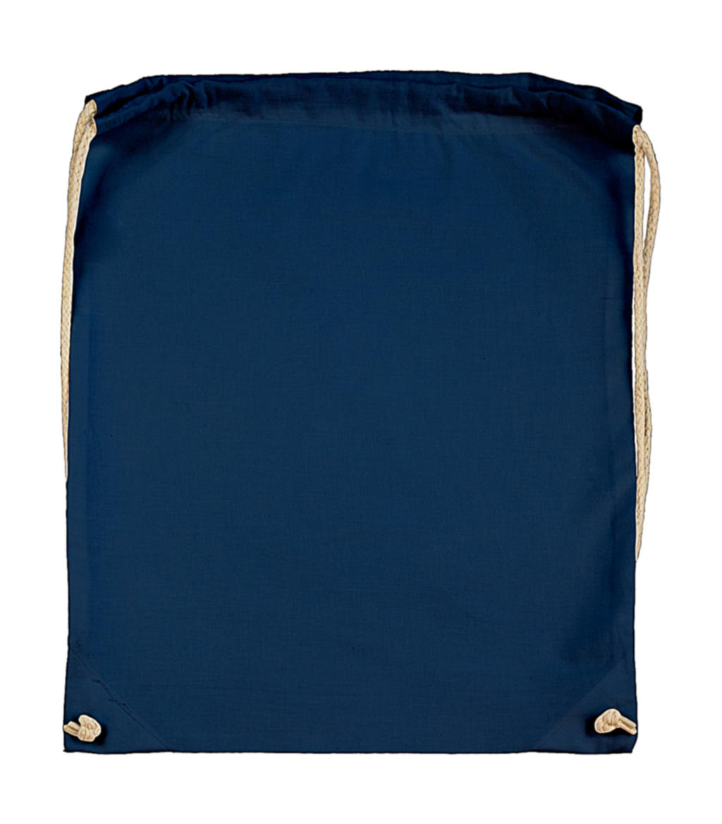 Cotton Drawstring Backpack in Farbe Indigo Blue