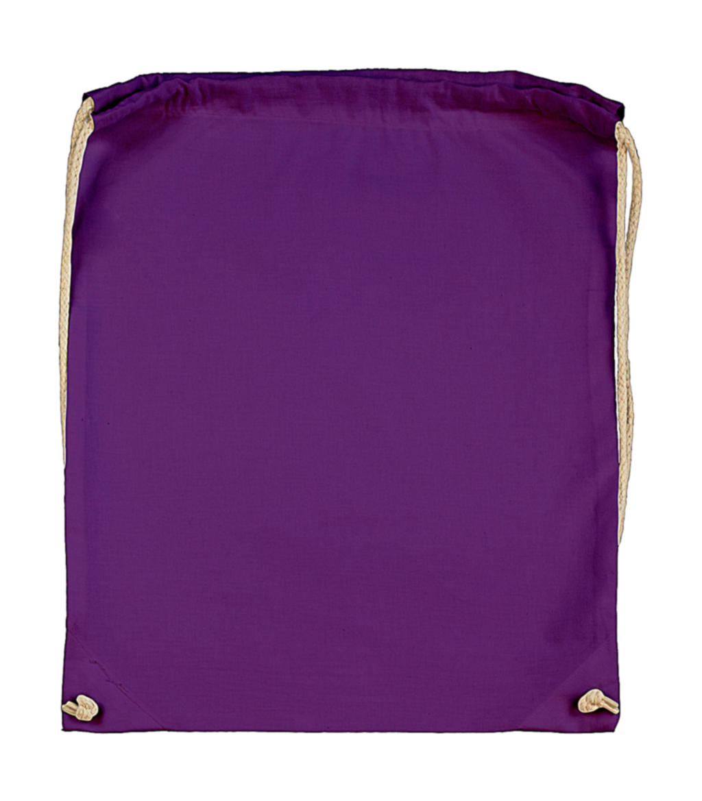 Cotton Drawstring Backpack in Farbe Lilac