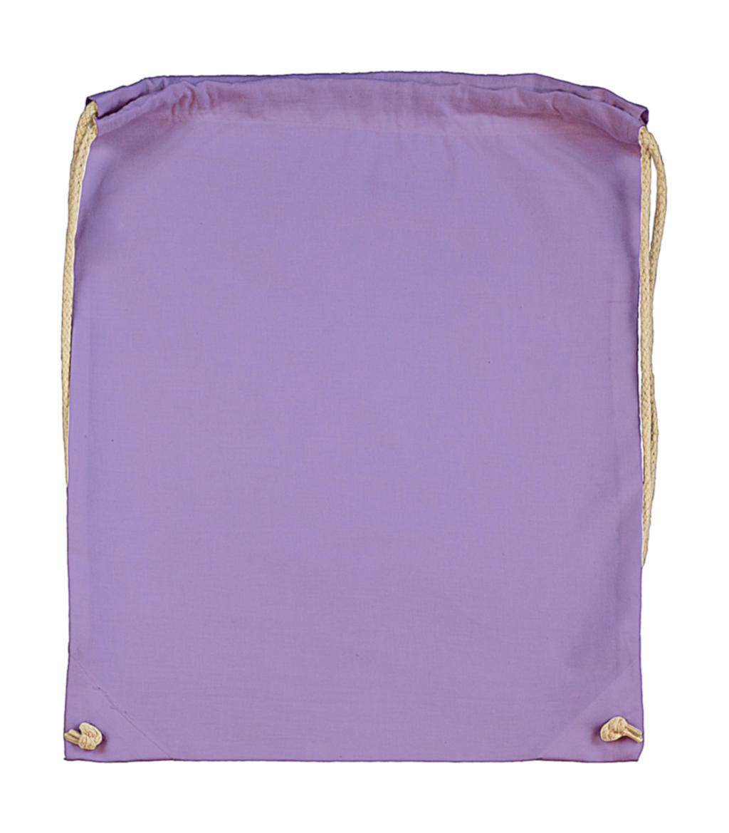 Cotton Drawstring Backpack in Farbe Lavender