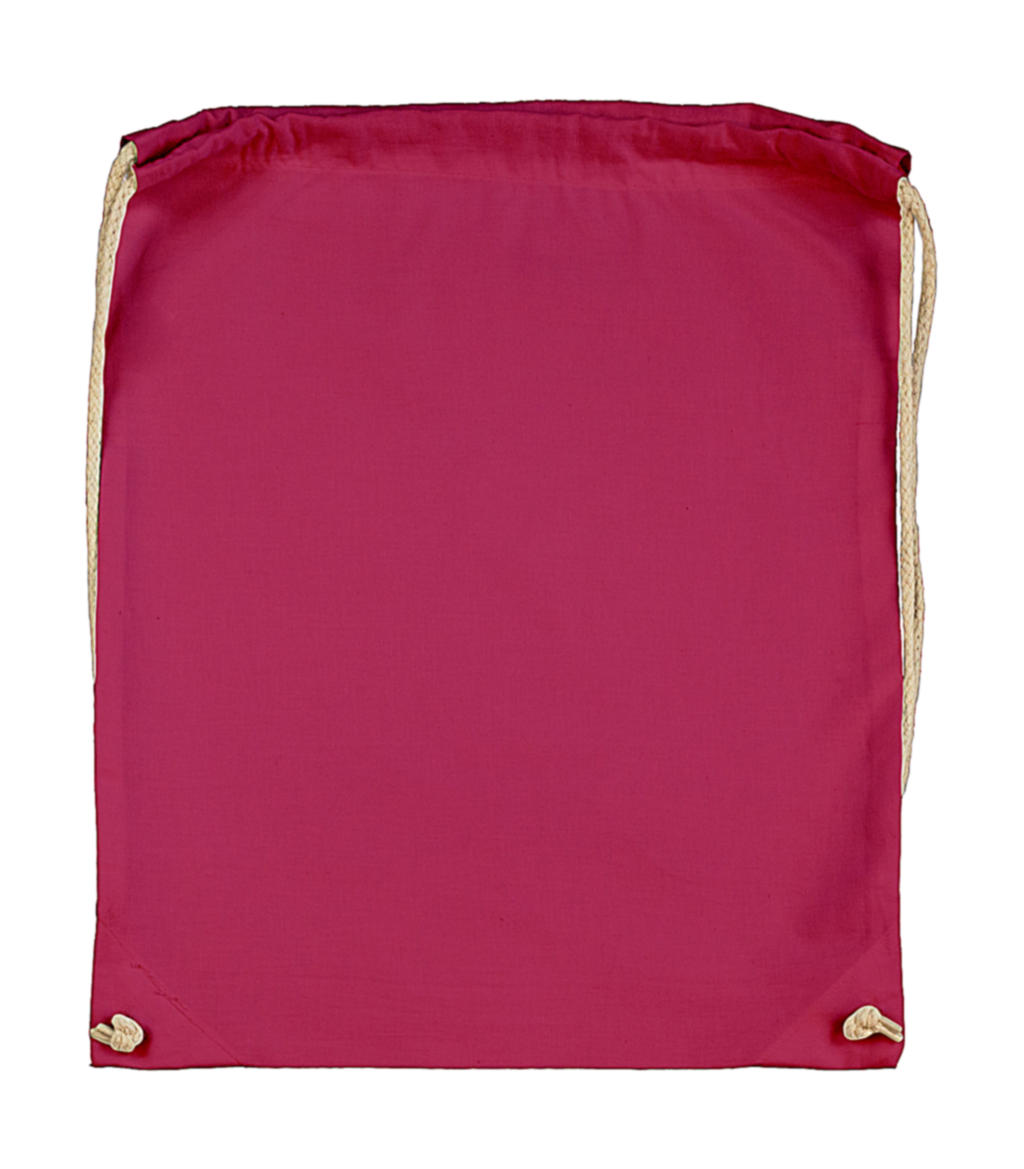 Cotton Drawstring Backpack in Farbe Claret