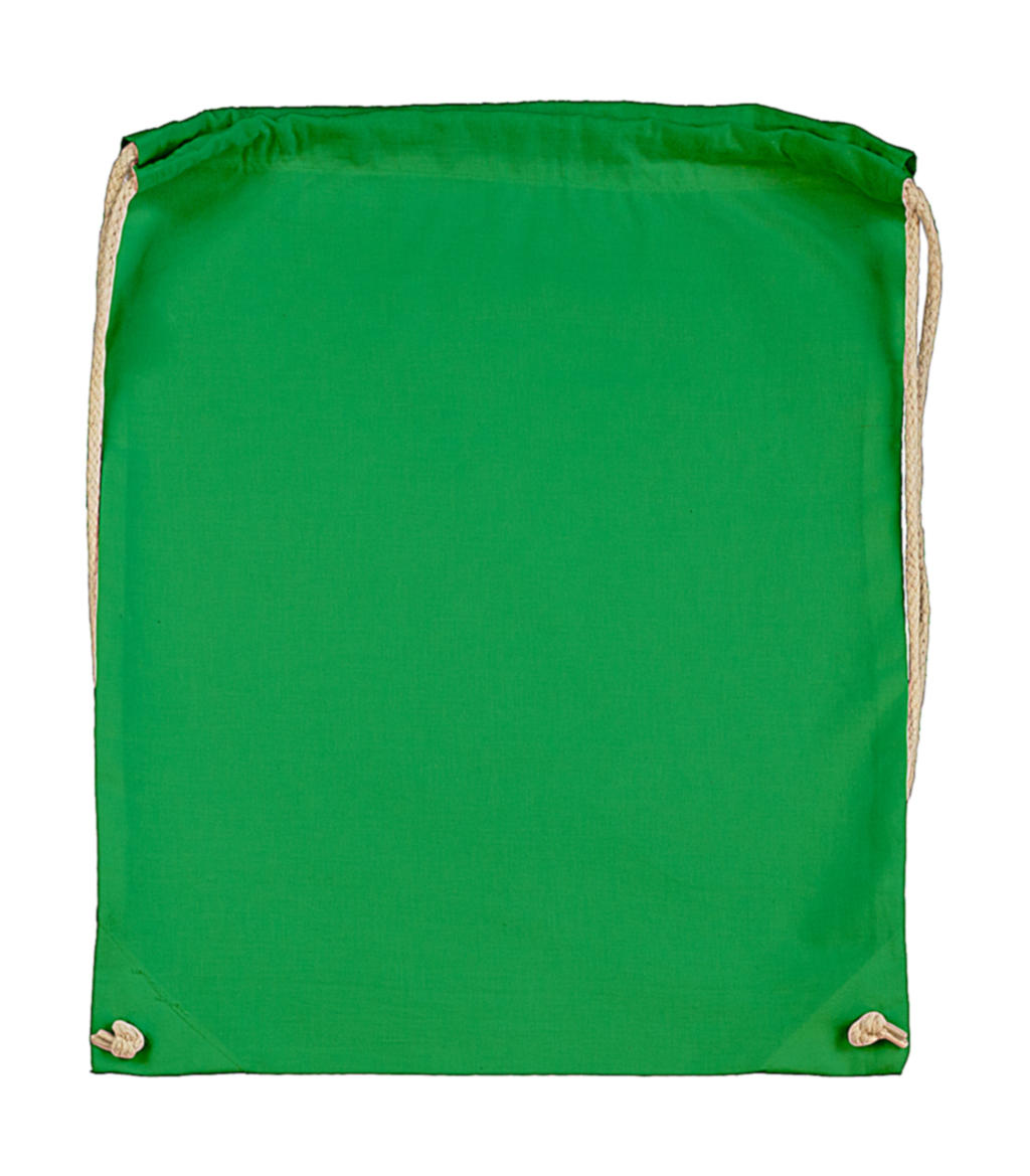 Cotton Drawstring Backpack in Farbe Peagreen