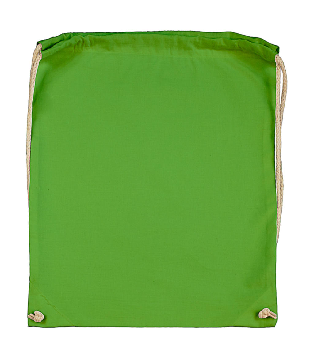 Cotton Drawstring Backpack in Farbe Light Green