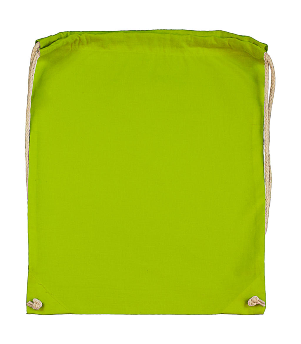 Cotton Drawstring Backpack in Farbe Lime