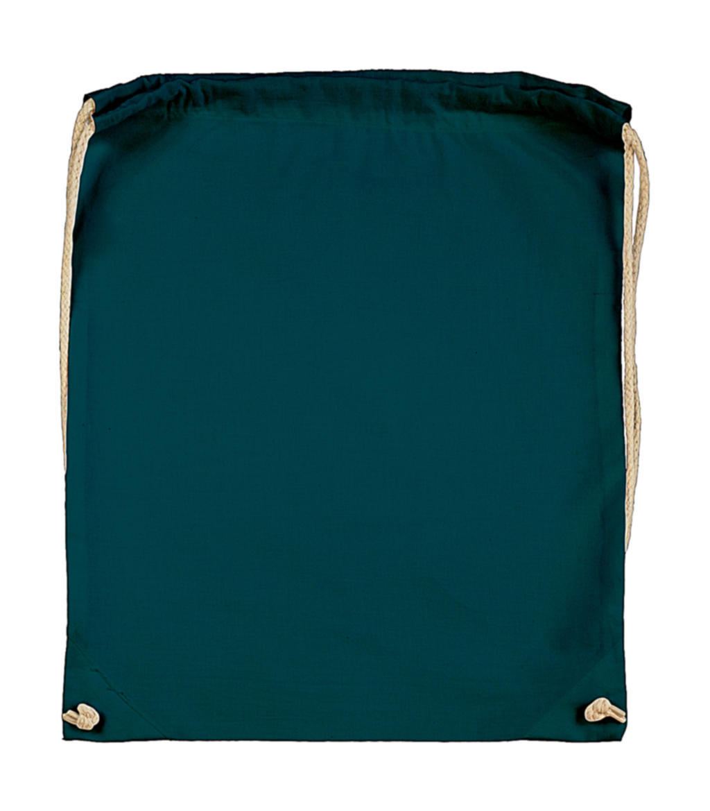Cotton Drawstring Backpack in Farbe Petrol