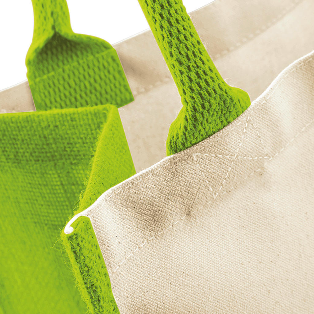 Printers' Midi Jute Bag in Farbe Natural