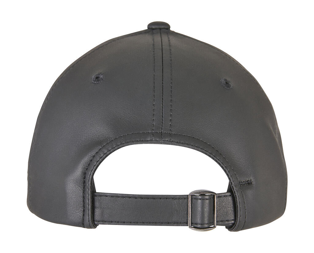 Synthetic Leather Alpha Shape Dad Cap - ShirtStore