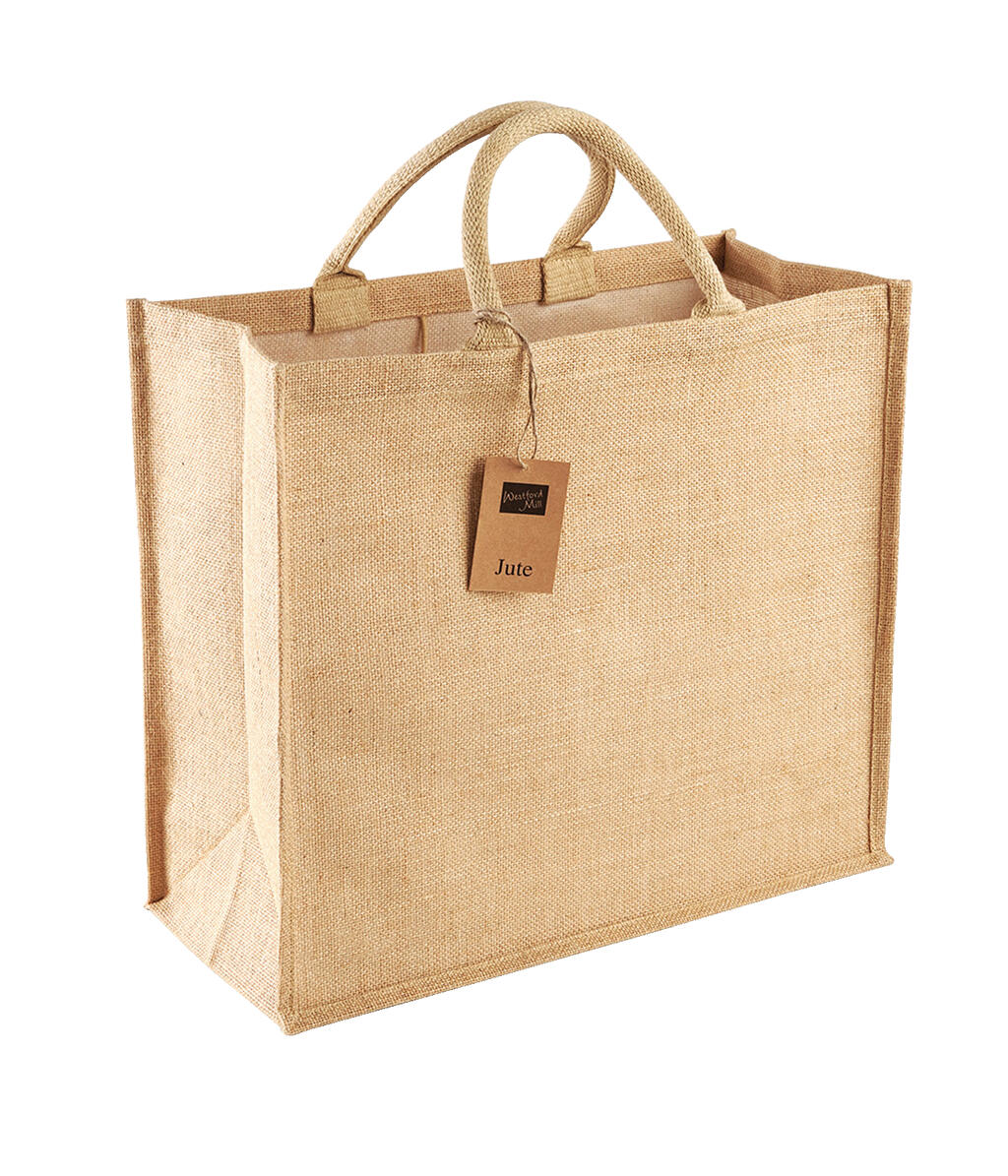 Jumbo Jute Shopper in Farbe Natural