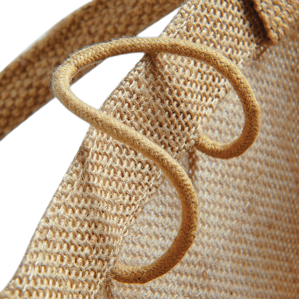 Jute Midi Tote in Farbe Natural