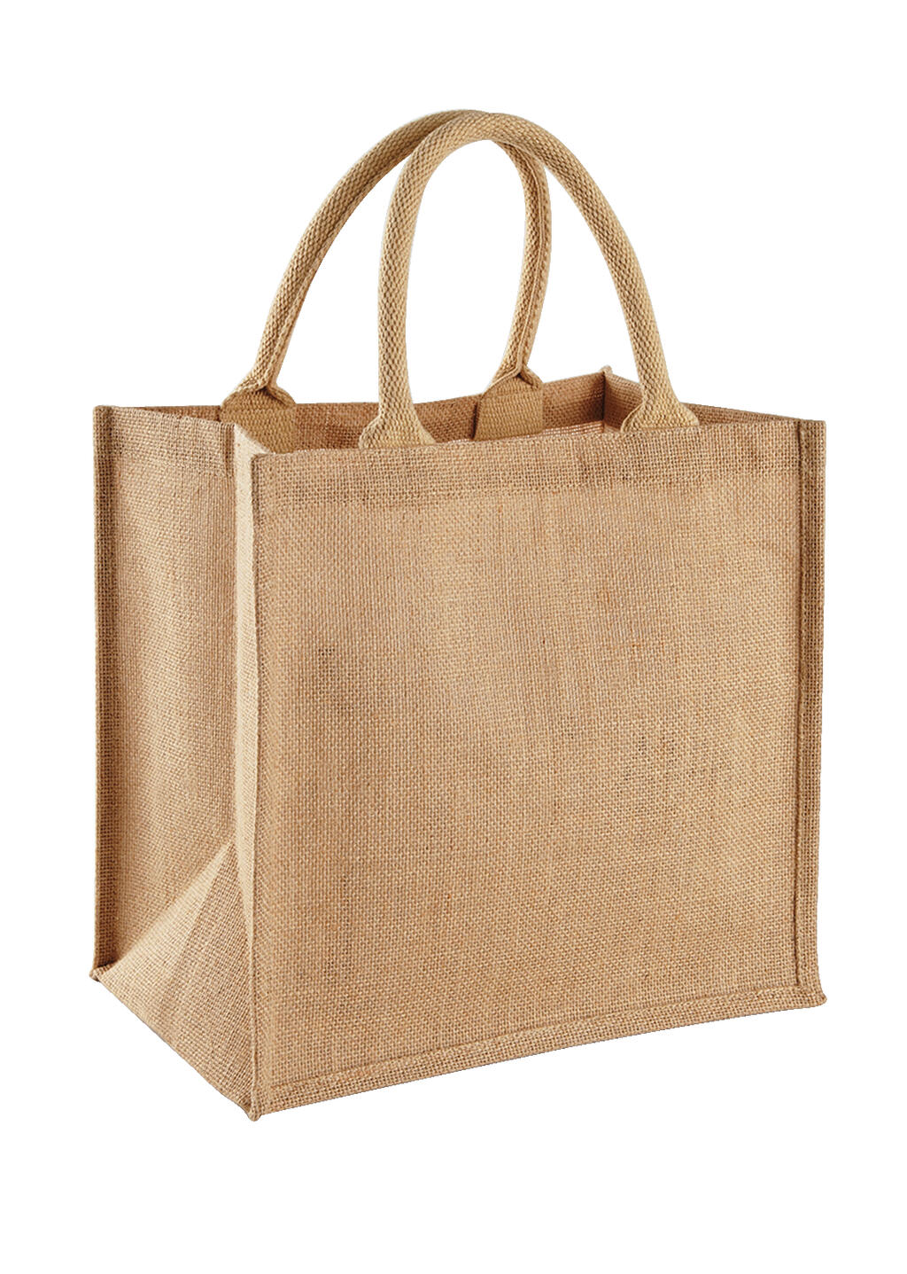 Jute Midi Tote in Farbe Natural