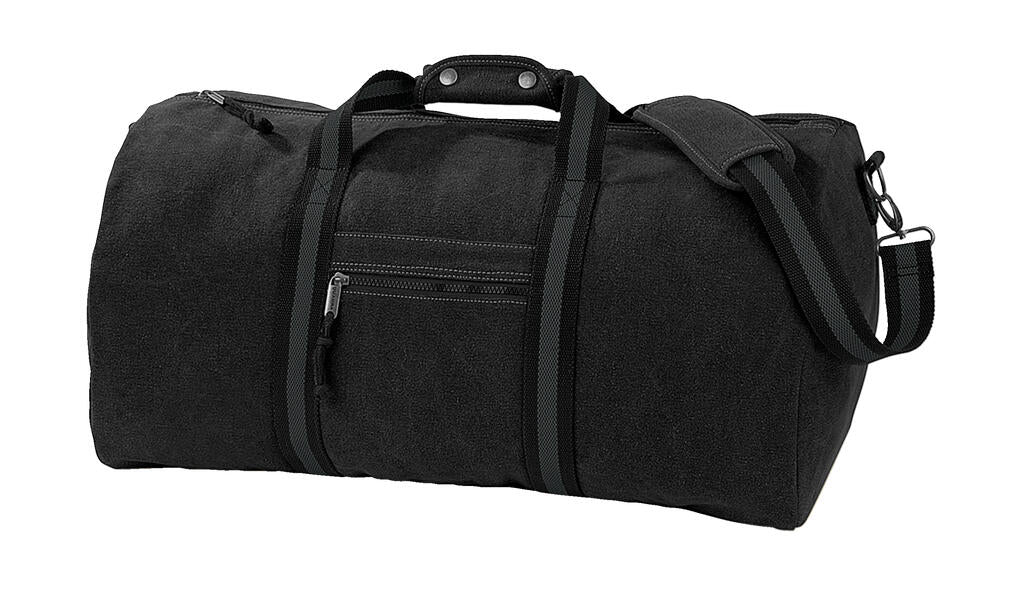 Vintage Canvas Holdall in Farbe Vintage Black