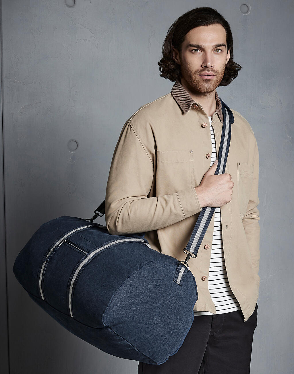 Vintage Canvas Holdall in Farbe Vintage Black