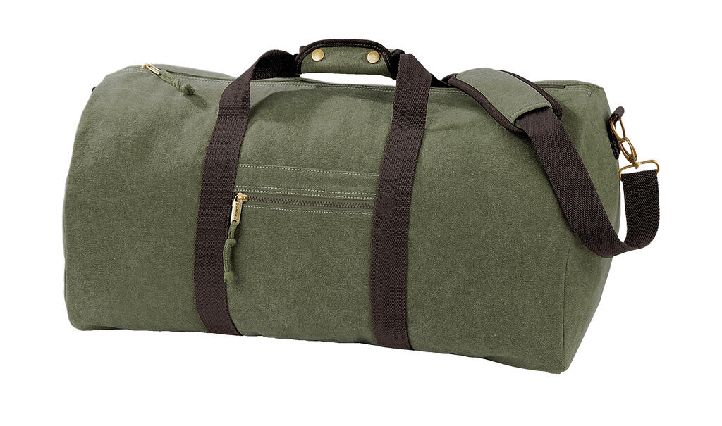 Vintage Canvas Holdall in Farbe Vintage Military Green