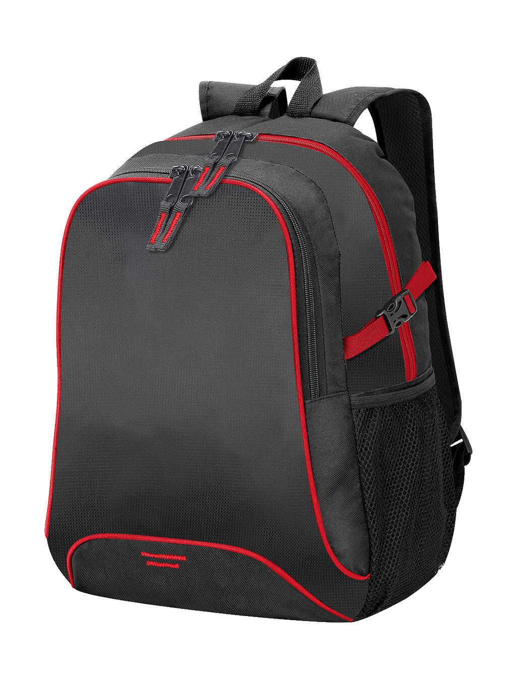 Osaka Basic Backpack in Farbe Black/Red
