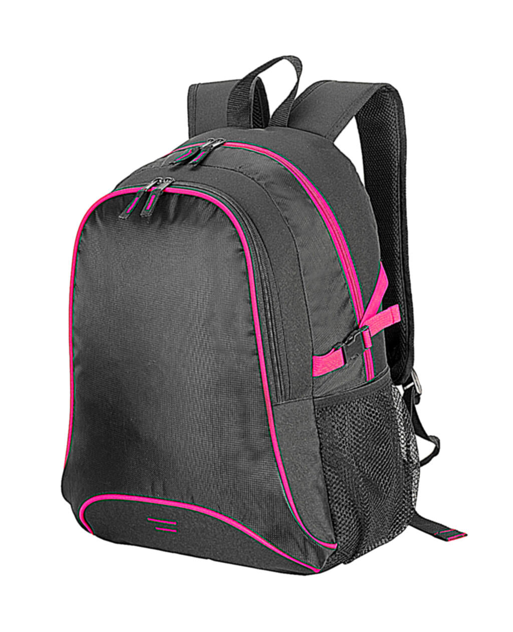 Osaka Basic Backpack in Farbe Black/Hot Pink