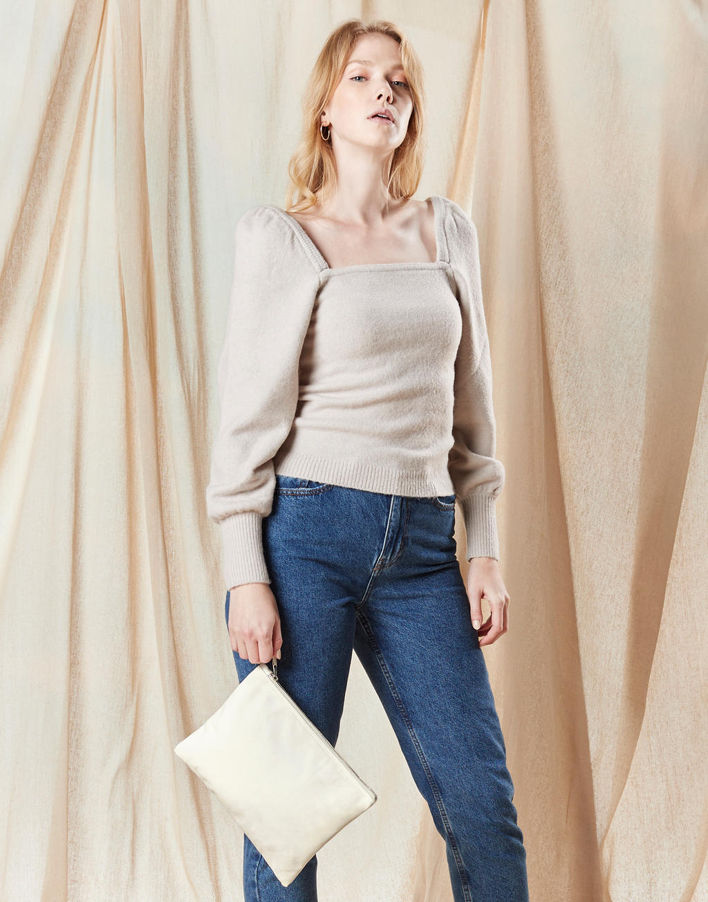 Canvas Accessory Pouch in Farbe Off White