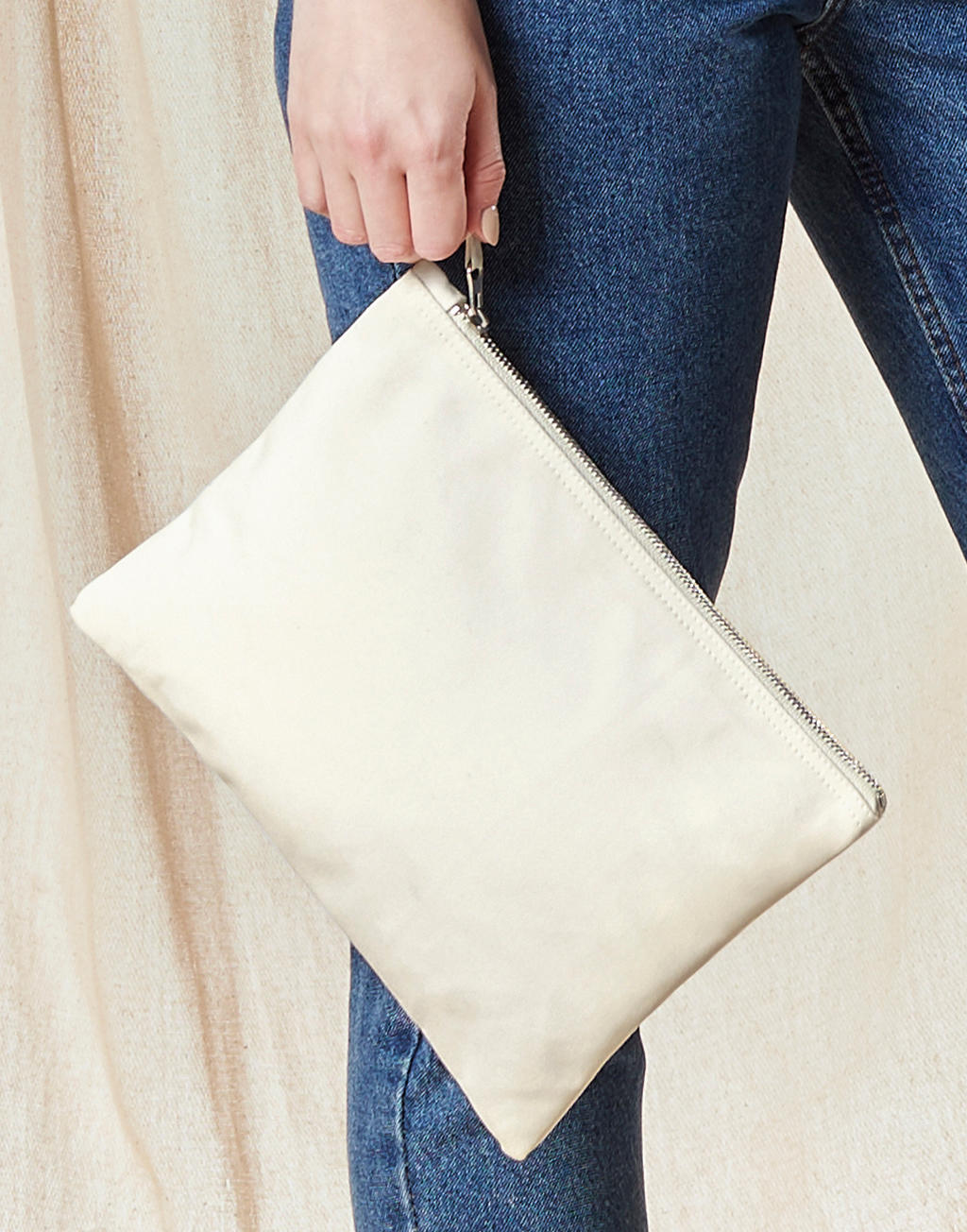 Canvas Accessory Pouch in Farbe Off White