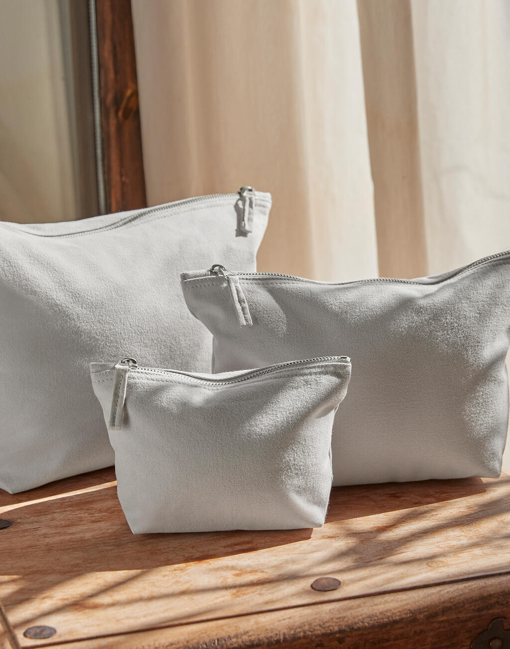 Canvas Accessory Bag in Farbe Off White