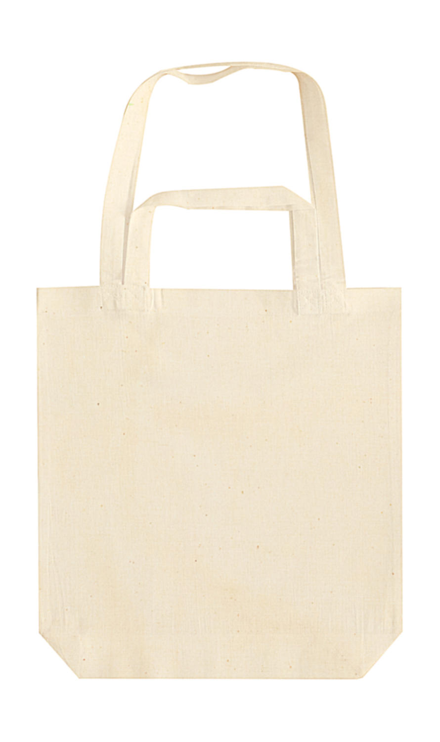 Double Handle Gusset Bag in Farbe Natural