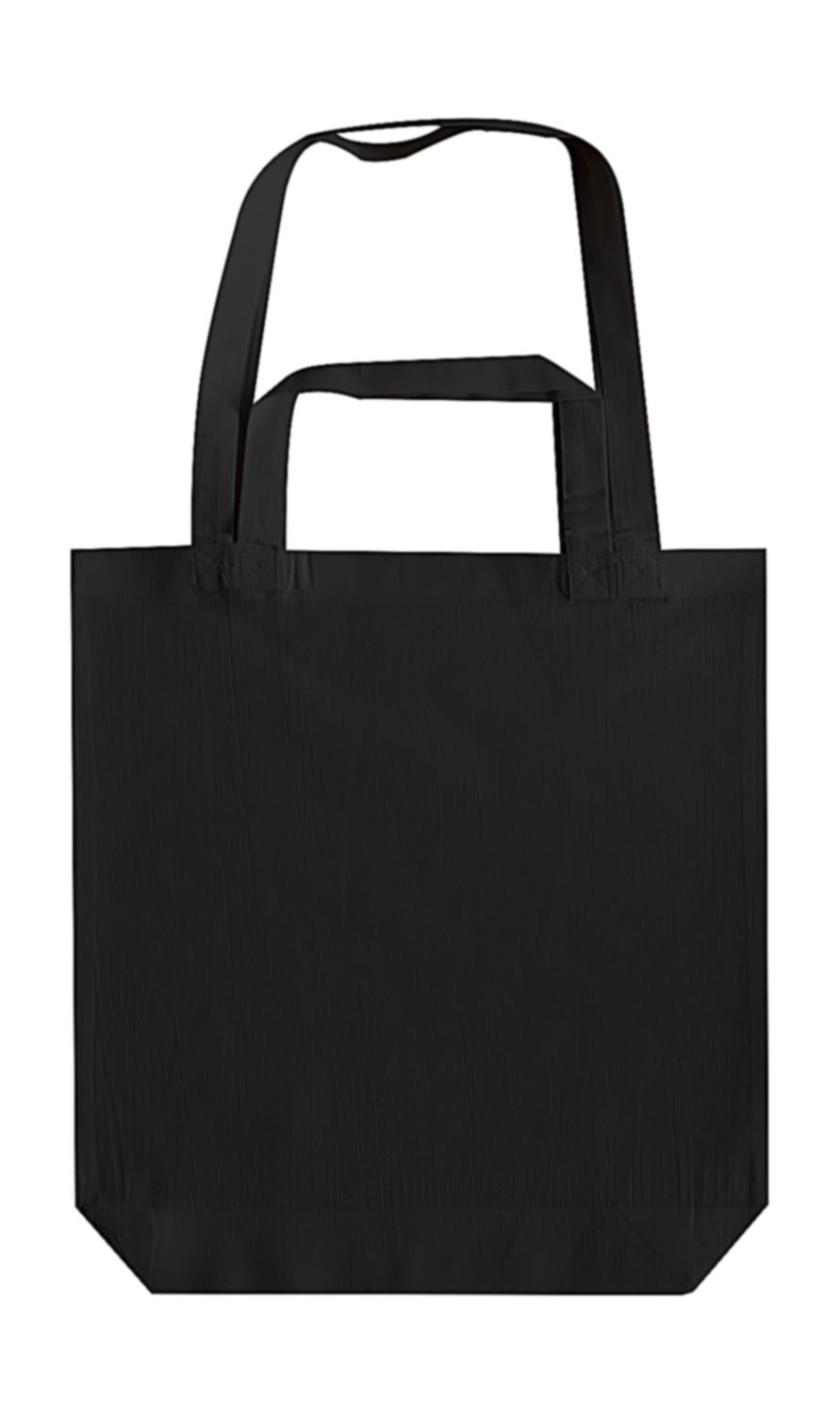 Double Handle Gusset Bag in Farbe Black