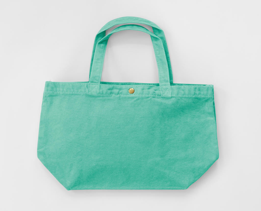 Small Canvas Shopper in Farbe Seafoam