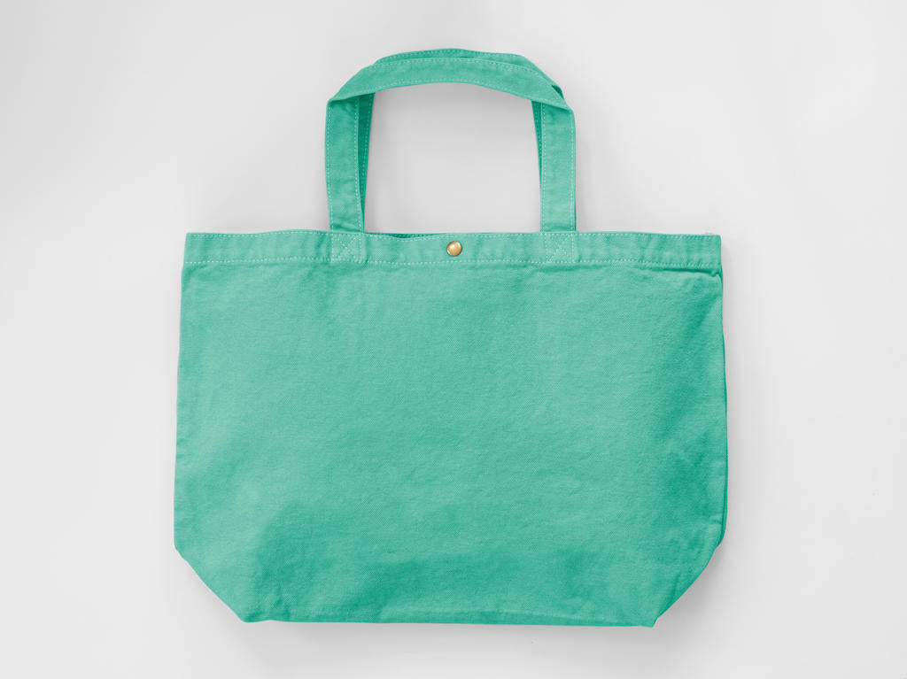 Large Canvas Shopper in Farbe Seafoam