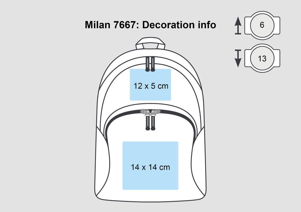 Milan Backpack in Farbe Black