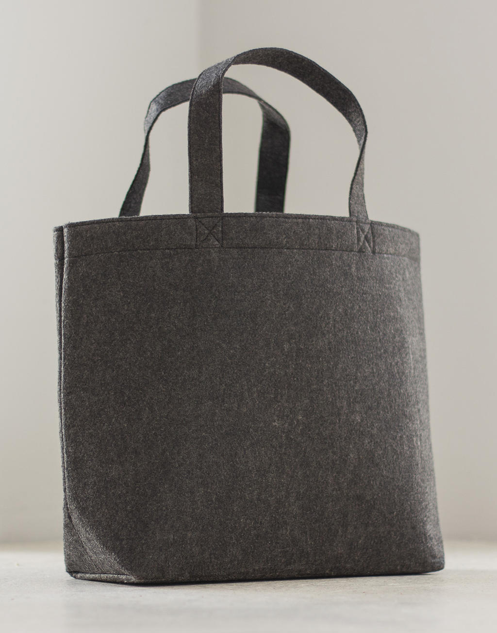 Large Felt Shopper in Farbe Charcoal Melange