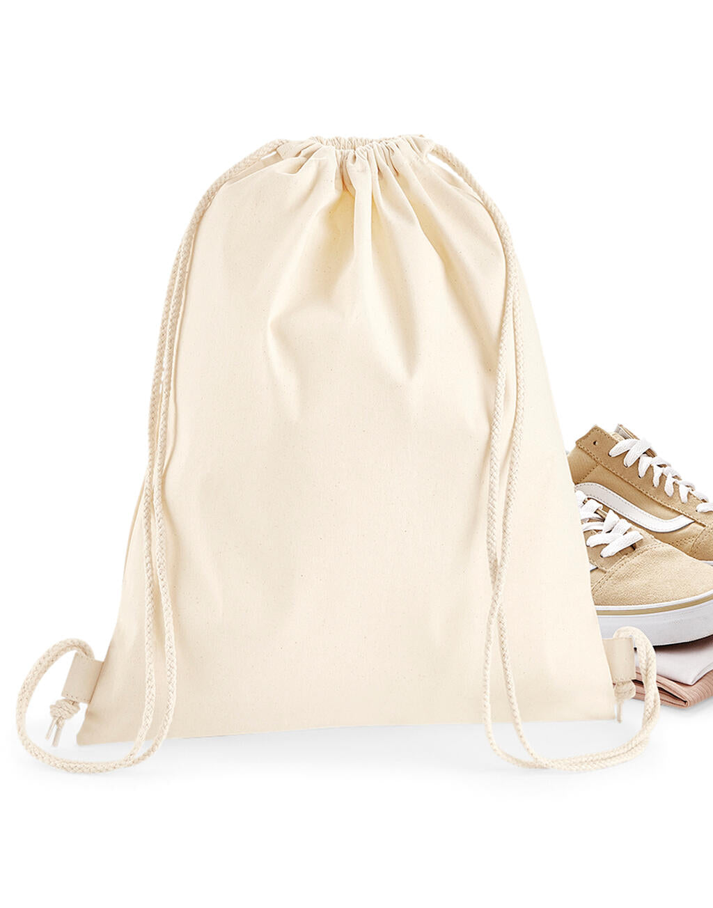 Premium Cotton Gymsac in Farbe White