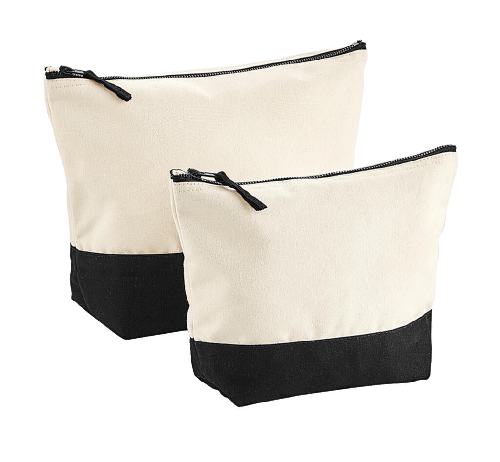 Dipped Base Canvas Accessory Bag in Farbe Natural/Black