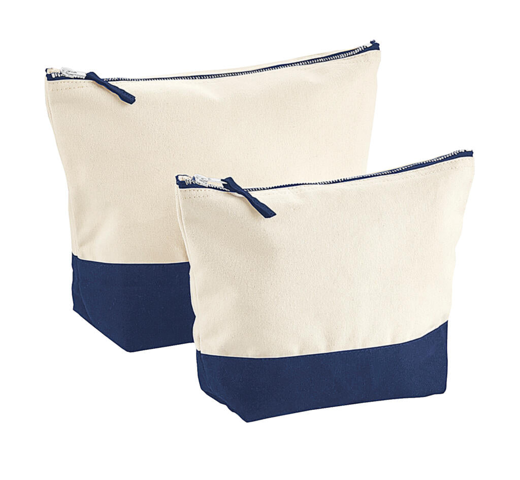 Dipped Base Canvas Accessory Bag in Farbe Natural/Navy
