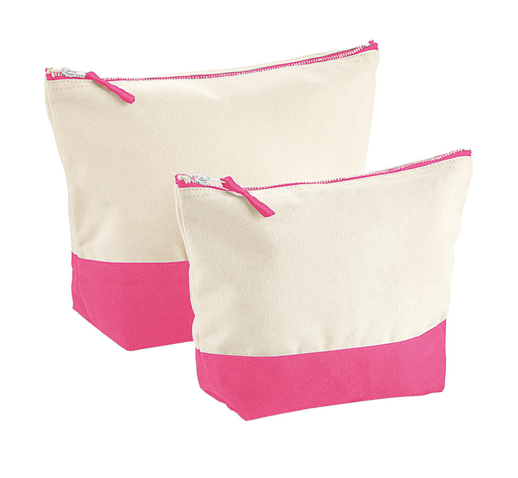 Dipped Base Canvas Accessory Bag in Farbe Natural/True Pink