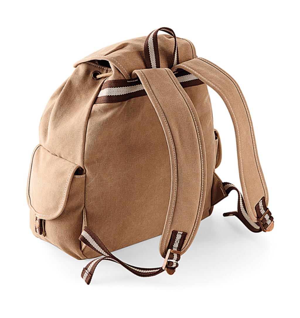 Vintage Canvas Backpack in Farbe Vintage Black