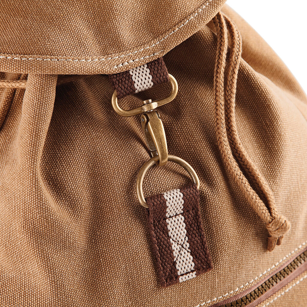 Vintage Canvas Backpack in Farbe Vintage Black