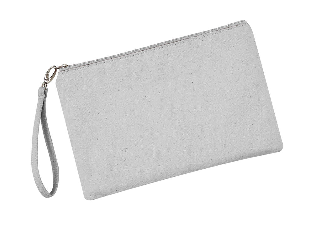 Canvas Wristlet Pouch in Farbe Light Grey/Light Grey
