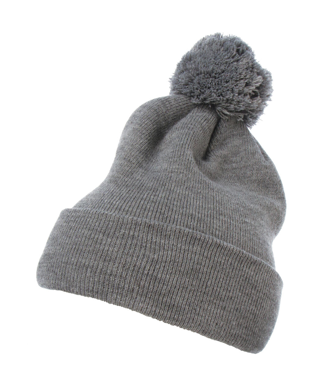 Cuffed Pom Pom Knit Beanie - ShirtStore