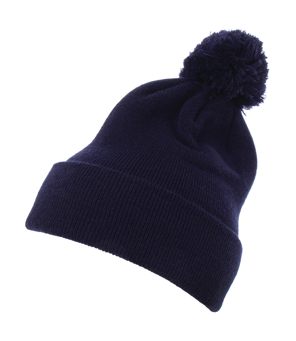 Cuffed Pom Pom Knit Beanie - ShirtStore