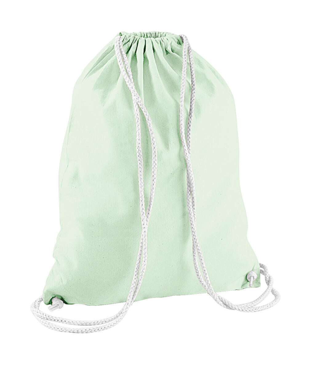 Cotton Gymsac in Farbe Pastel Mint/White