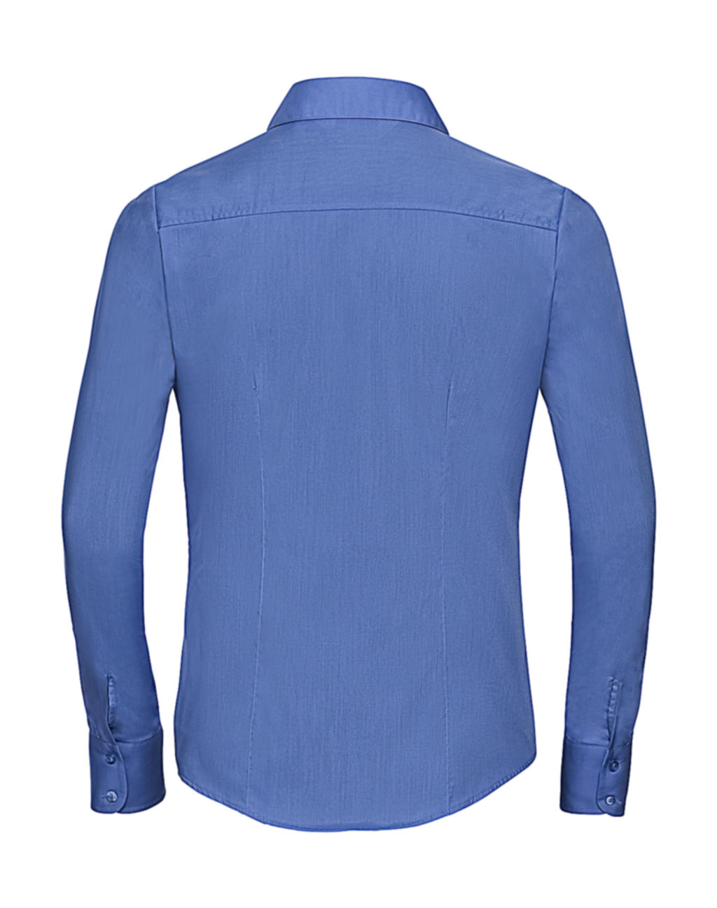 Ladies' LS Fitted Poplin Shirt in Farbe White