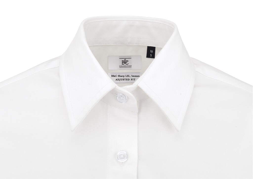 Sharp LSL/women Twill Shirt in Farbe White
