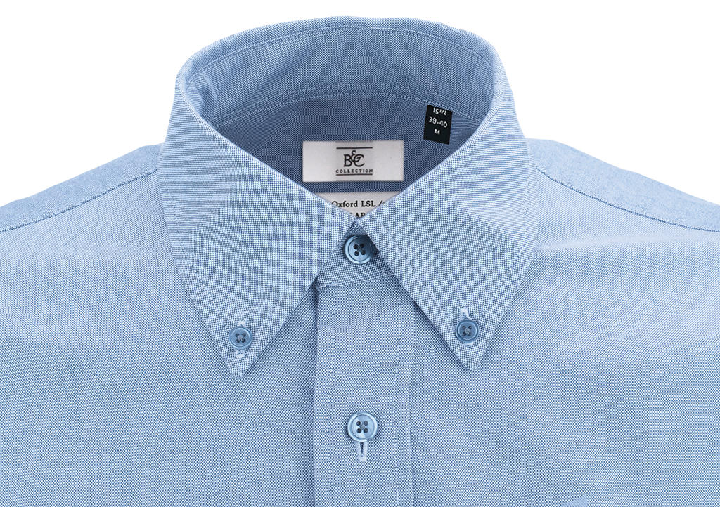 Oxford LSL/men Shirt in Farbe White