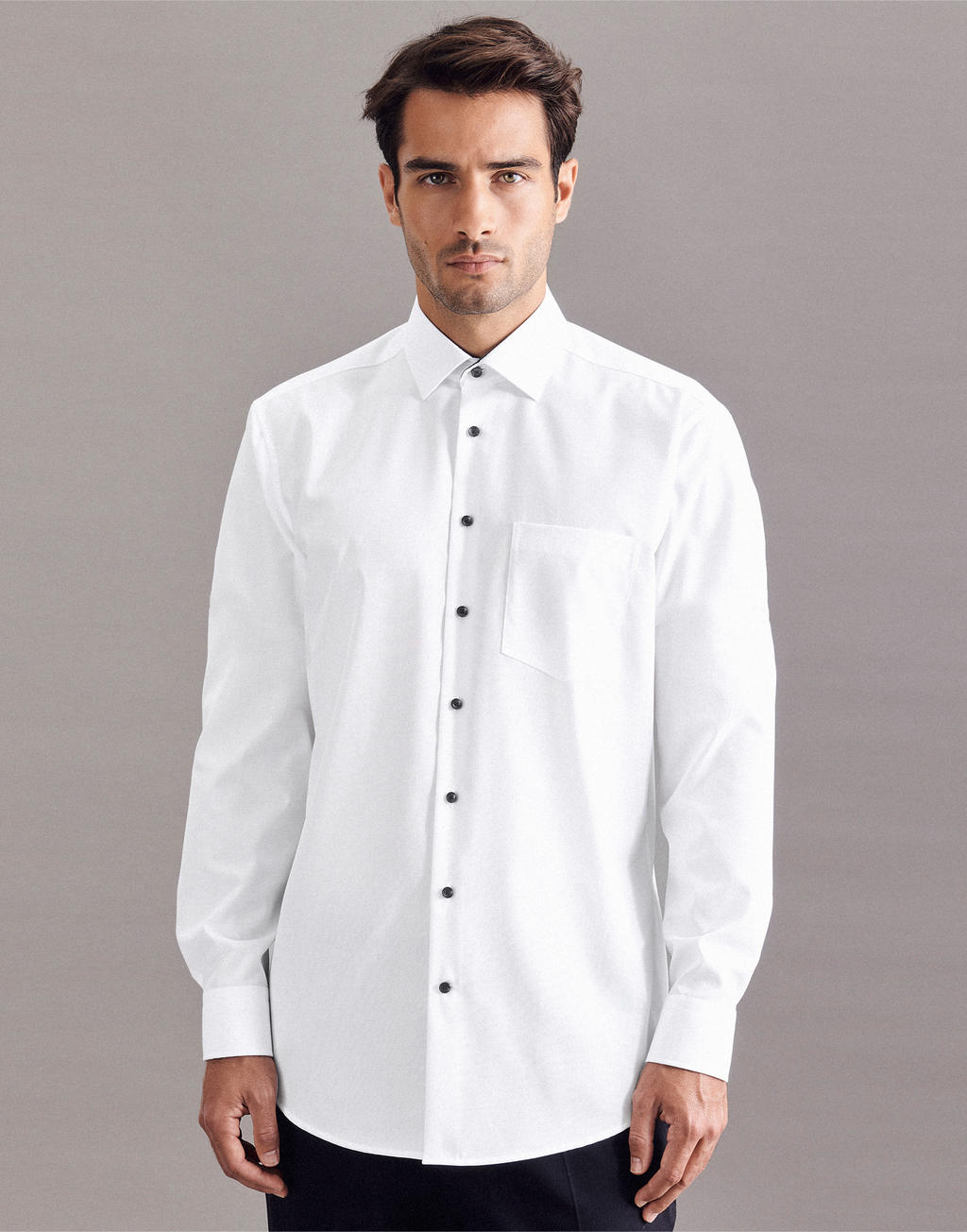 Contrast Regular Fit 1/1 Business Kent in Farbe White